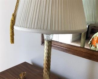 Brass and Crystal Lamp  $40.00  -  28.5" tall