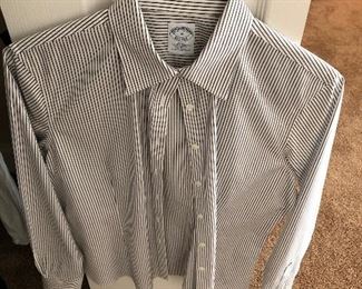 Brooks Brothers Gray Pinstripe Blouse  $50  -  Size 10
