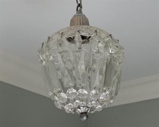 Glass chandelier. 12” tall.