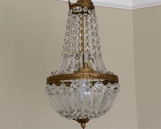 Really pretty chandelier.  36” long by 16” wide    It is already down and ready for pick up...$250. 