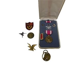 25. Assortment Vintage Military Lapel Pins
