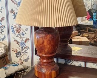 Beautiful hand carved lamp LOT 113 $125