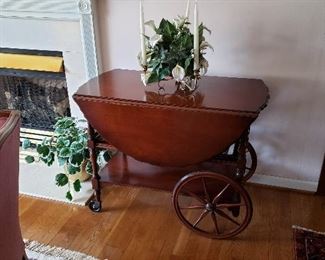 Vintage cherry tea cart.  $150