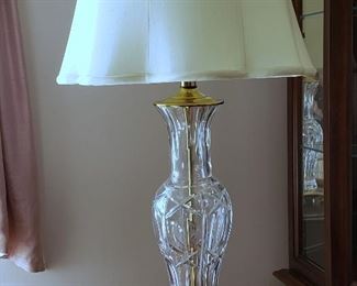 Crystal lamp (one of a pair).  $150/pair