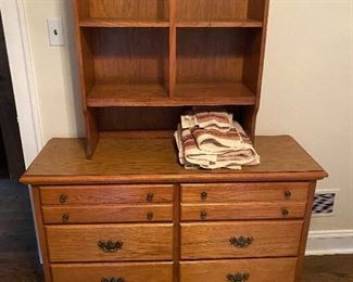 dresser with bookcase