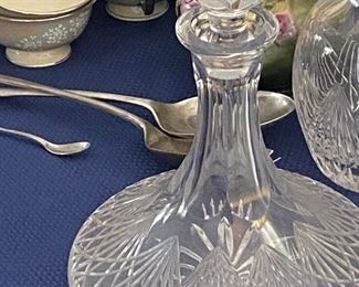 silverplate, crystal decanters