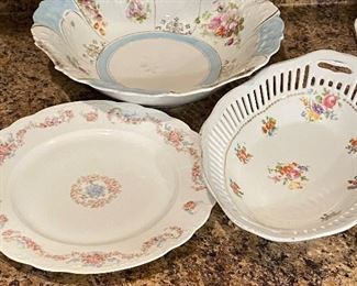 3 PC VINTAGE CHINA SERVING DISHES $10