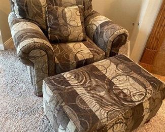 CHAIR AND OTTO - KLAUSSNER - $250 SET