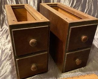 2 DOUBLE STACKED SINGER SEWING MACHINE DRAWERS $25