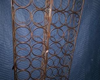 METAL WINE RACK - CAN BE USED TOGETHER OR SPLIT APART. CAN BE USED EITHER TALL OR LONGWAYS $30
