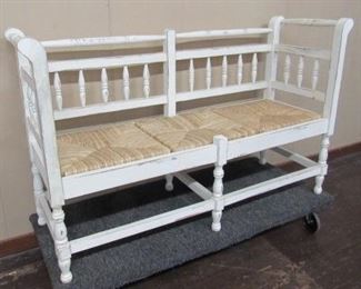 5' Long Painted Wooden Bench - Price $225.00