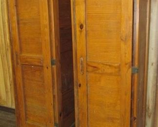 2 - Tall Wooden Lockers - Great For Storage - See Next Photo For Open Door View - Price $75.00 Each