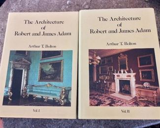 The Architecture of Robert and James Adam Volume I and II, Arthur T. Bolton, Antique Collectors' Club, 1984 Reprint. ISBN 0907462499.  $85.