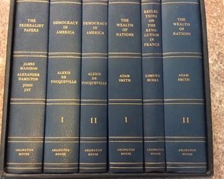 Classics of Conservatism: Heirloom Edition in Six Volumes. Federalist Papers, de Tocqueville, Wealth of Nations. $10.