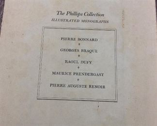 The Phillips Collection: Illustrated Monographs Five Volumes (Pierre Bonnard, Georges Braque, Raoul Dufy, Maurice Prendergast, Pierre Auguste Renoir), 1983. In Slipcase. $20. 