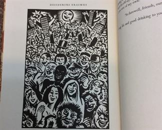 Moriae Encomium or The Praise of Folly by Desiderius Erasmus, The Heritage Press, Illustrated with Woodblock Prints by Franz Masereel. $8.