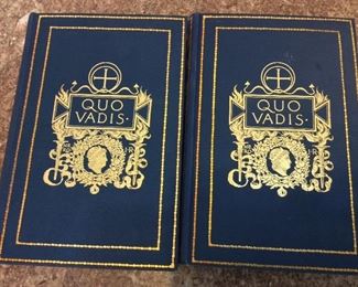 Quo Vadis In Two Volumes, Henryk Sienkiewicz, Little Brown & Co., 1897. In Dust Jacket and Protective Mylar Cover (not shown). $50. 