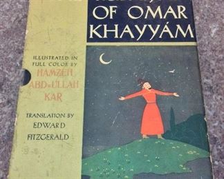 The Rubiyat of Omar Khayyam, World Publishing Company, 1938. With Tipped-in Plates. In Slipcase. $10.