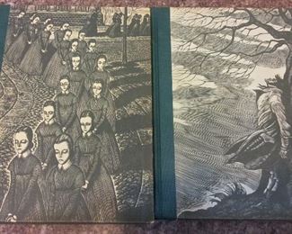Jane Eyre and Wuthering Heights by Emily Bronte in two volumes, Illustrated with Wood Engravings by Fritz Eichenberg, Random House, 1943. 
