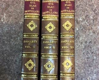 The Adventures of Gil Blas de Santillane, Tobias Smollet, in three volumes, illustrated, 1819. $225. 