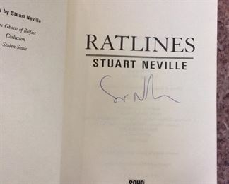 Ratlines by Stuart Neville. Signed First Edition. In Protective Mylar Cover. $20.