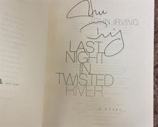 Last Night in Twisted River: A Novel by John Irving. Signed First Edition. In Protective Mylar Cover. $75.