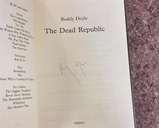 The Dead Republic: A Novel by Roddy Doyle. Signed First Edition. In Protective Mylar Sleeve. $20.