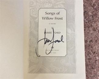 Songs of Willow Frost: A Novel by Jamie Ford, Signed First Edition. In Protective Mylar Cover. $10.