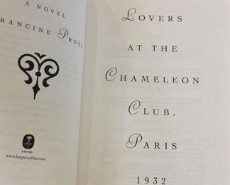 Lovers at the Chameleon Club, Paris 1932: A Novel. Signed First Edition. In Protective Mylar Cover. $20.