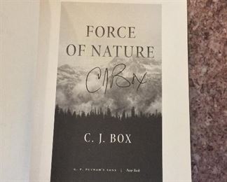 Force of Nature by C.J. Box. Signed First Edition. In Protective Mylar Cover. $25.