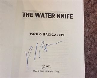 The Water Knife: A Novel by Paolo Bacigalupi. Signed First Edition. $20.