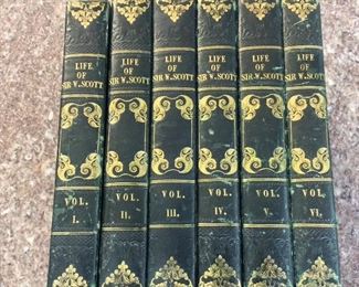 Memoir of the Life of Sir Walter Scott in 6 Volumes, Robert Cadell, 1837. $60.