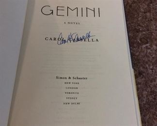 Gemini: A Novel by Carol Cassella. Signed First Edition. In Protective Mylar Cover. $25.