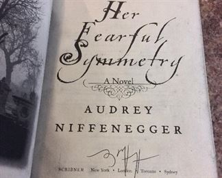 Her Fearful Symmetry: A Novel by Audrey Niffenegger. Signed First Edition. In Protective Mylar Cover. $15. 