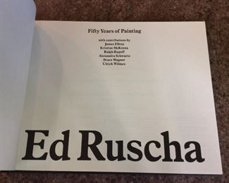Ed Ruscha: Fifty Years of Painting, Distributed Art Publishers, 2009. ISBN 9781935202066. With Owner Bookplate. In Slipcase. $20.
