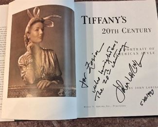 Tiffany's 20th Century: A Portrait of American Style, John Loring, Abrams, 1997. Inscribed and Signed by Author. In Protective Mylar Cover.ISBN 0810938871. $30.