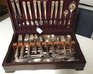 Rogers Bros. 1847 "Eternally Yours" Silver Plated Flatware Set  $150.00  #IWW9