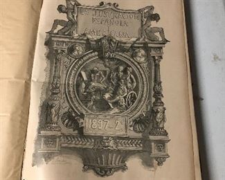 Vintage Pair of Books "La Ilustracion Espanola y Americana" 1896-2 and 1897-2  Continued