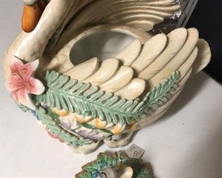Fitz and Floyd Swan Cookie Jar  Continued