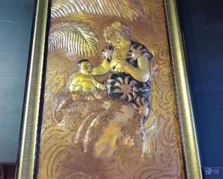 Kyembe Metal Mother and Child Artwork  $150.00  34‘’ x 18‘’  #HWW50