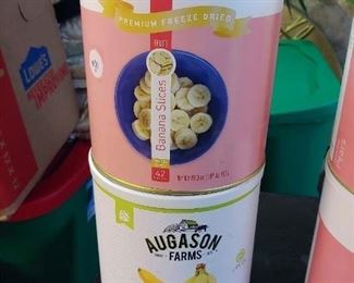 Pair of Thrive and Augason Farms Freeze Dried Bananas  $40.00  #HWW45