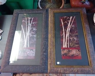 Pair of Bamboo Pictures  $100.00  29‘’ x 17‘’  #HWW49