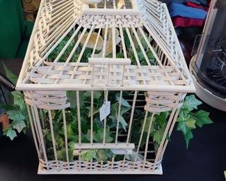 Wicker Bird Cage Décor  $40.00  12” x 12” x 17” #HWW65