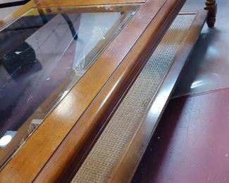 Wood with Glass Inlay Coffee Table  Continued