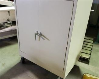 Metal Storage cabinet on wheels