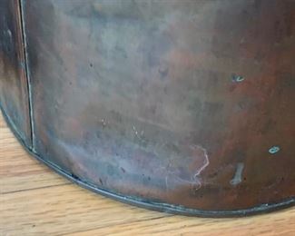 $20 Copper boiler with 6 Duraflame log, one Creosote Buster Log and one Creosote Sweeping Log. Boiler is 22.5" long by 11.5" wide. has some minor dents/sold as-is. 