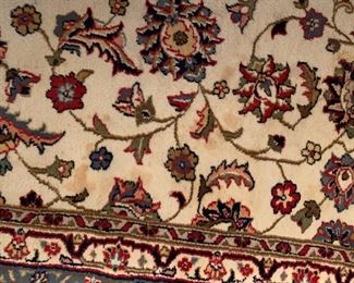 SOLD- Large area rug. Approximately 8'x10". Has some light staining.  Please see photos.