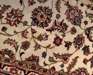 SOLD- Large area rug. Approximately 8'x10". Has some light staining.  Please see photos.