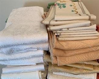$45- Lot of table linens; some are Waterford. Some may have minor staining, some in great condition. 