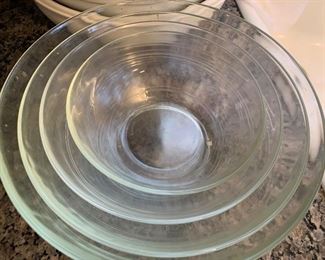 $14- Nesting glass mixing bowls- Duralex/France